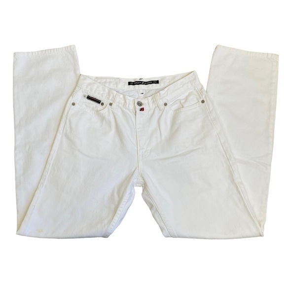 Vintage Y2K DKNY Jeans Straight Leg High Waist White USA Made Size 6 - Picture 5 of 15